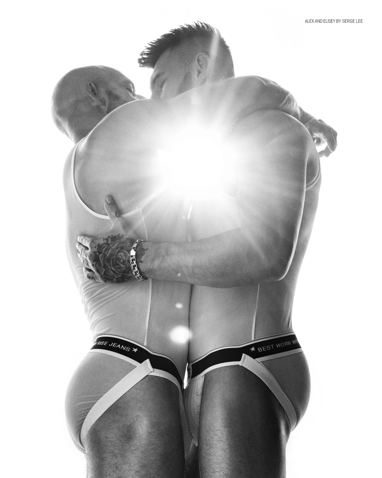 Kissing gay couple